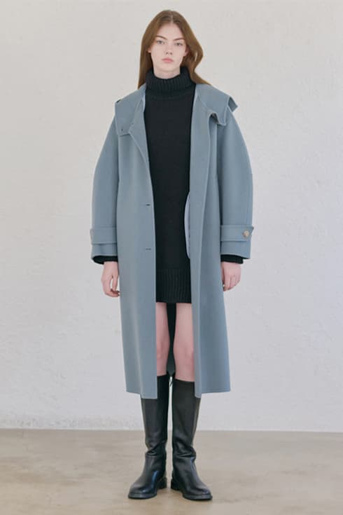 24FN hoody roomy handmade coat [A/BL]