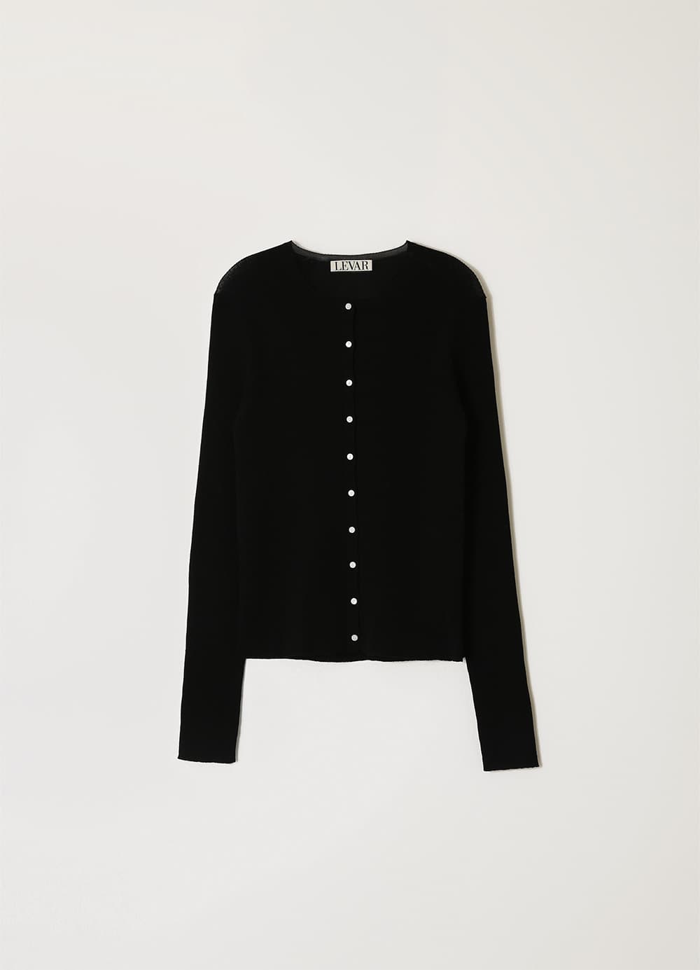 Light Slim Knit Cardigan - Black