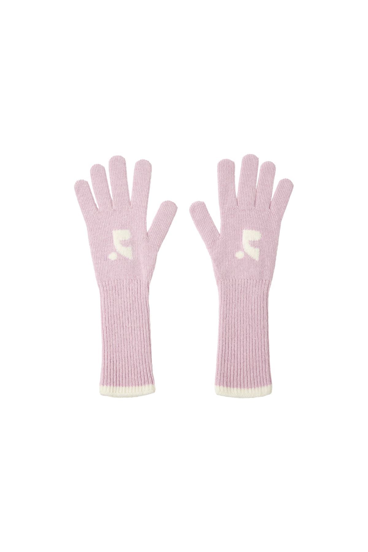 KNIT LONG GLOVE - PINK