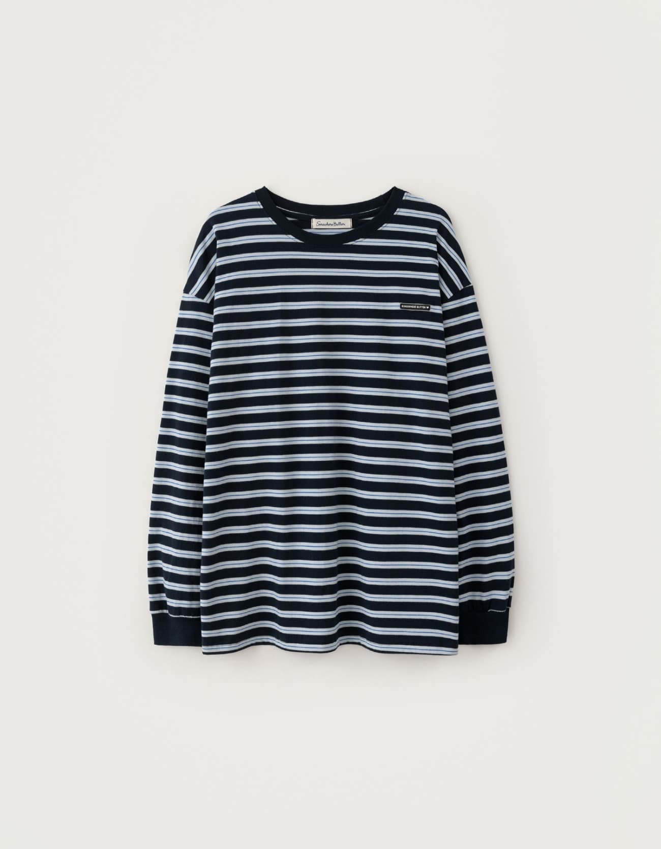 Wappen Stripe Long Top - Navy