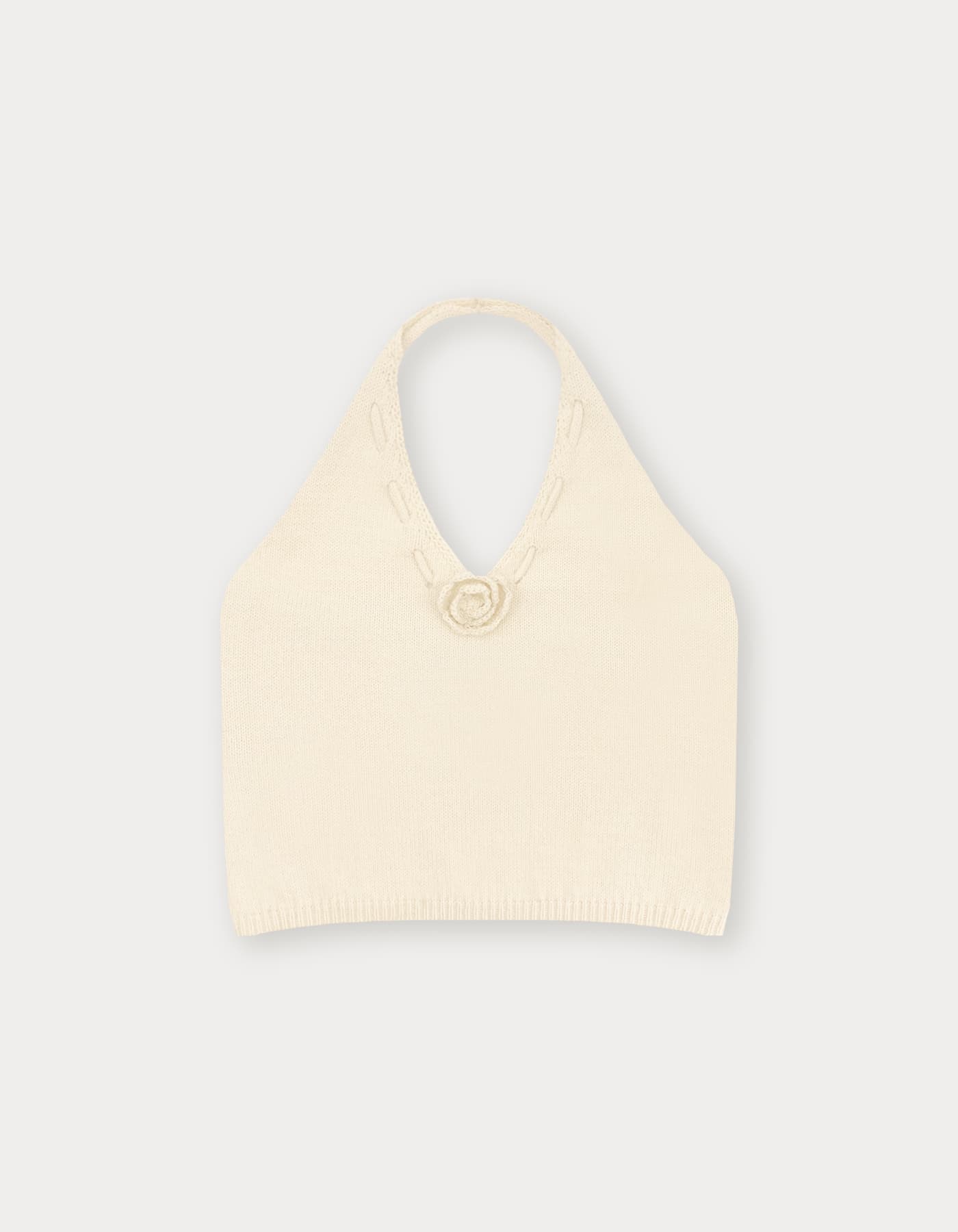 Aloha Halter Sleeveless Knit - Cream
