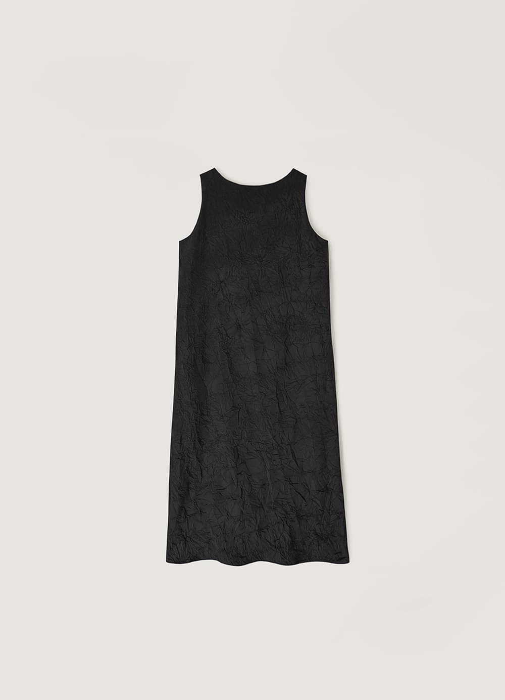 Wrinkle Washed Two-Way Dress - Black