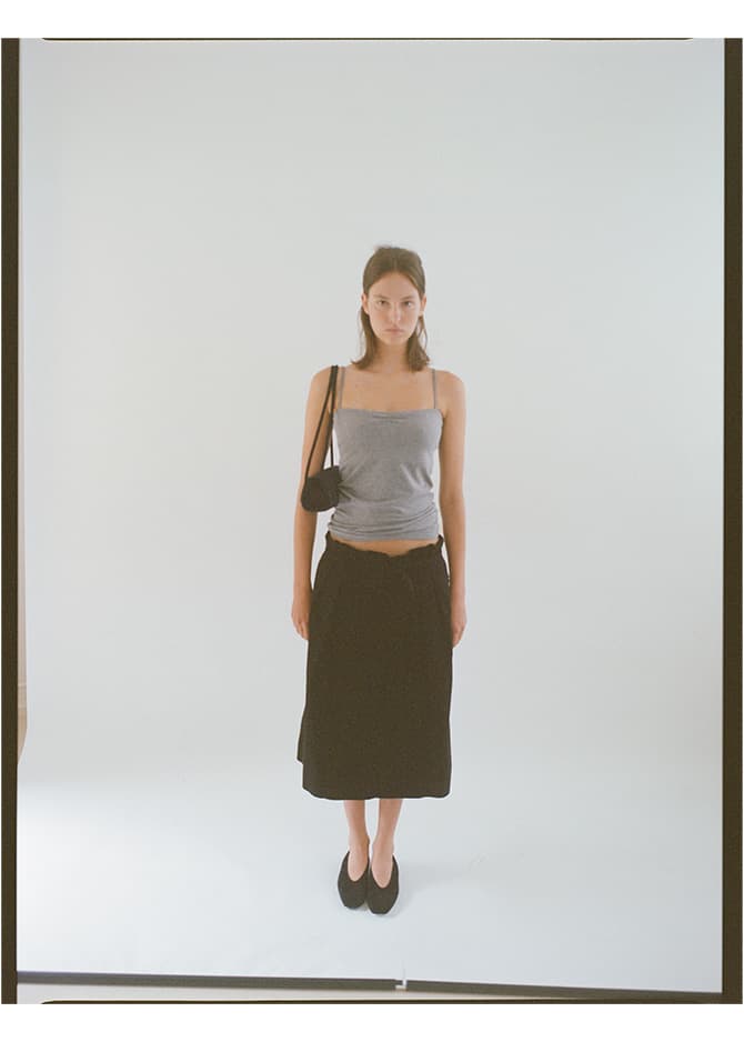 KATE DENIM SKIRT [BLACK]