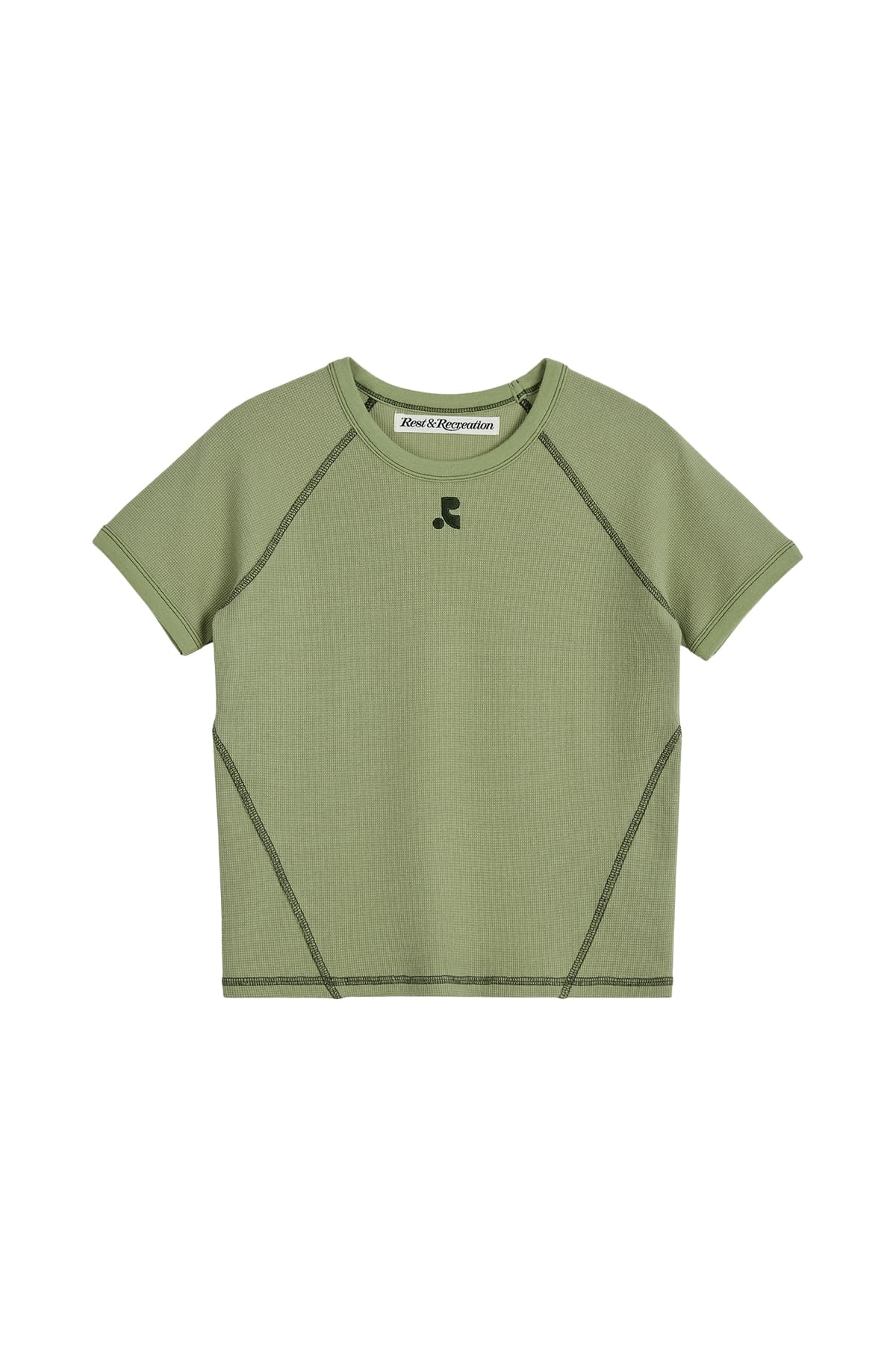 WAFFLE RAGLAN T-SHIRT - KHAKI