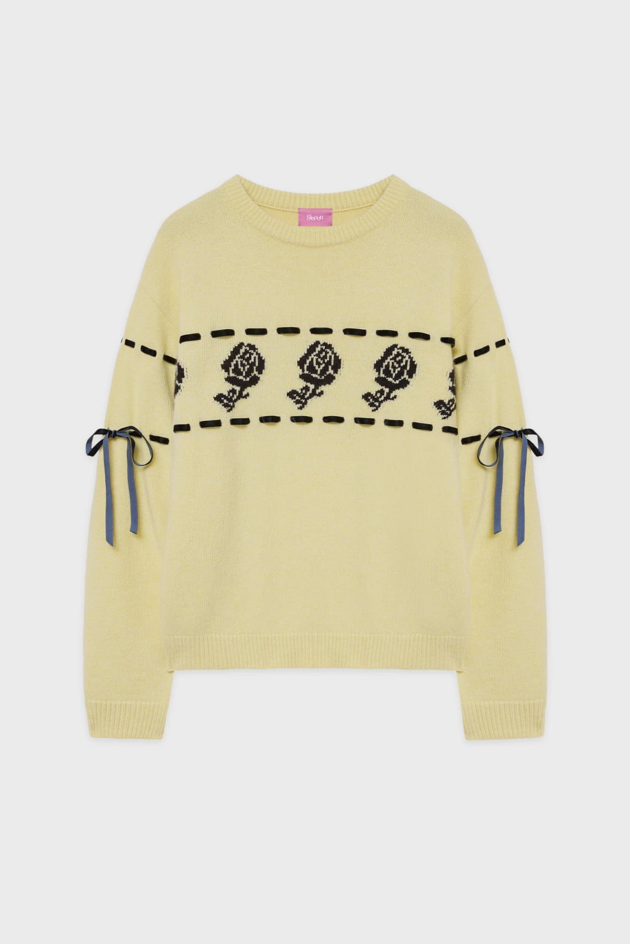 SN Rose Velvet Eyelet Knit (Yellow)