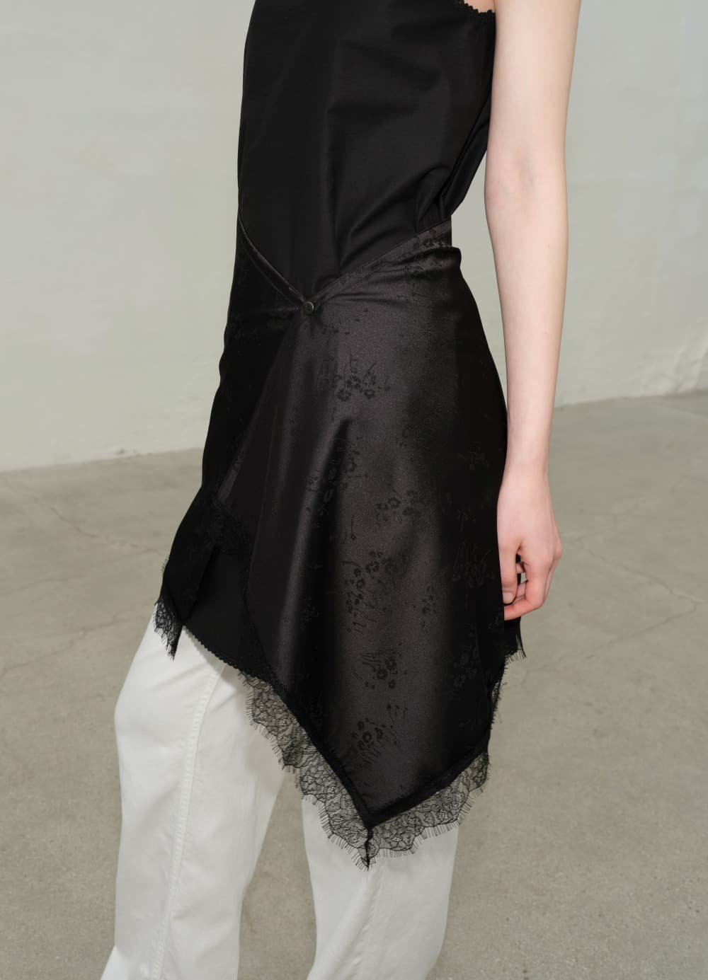 Lace Layered Wrap Skirt - Black