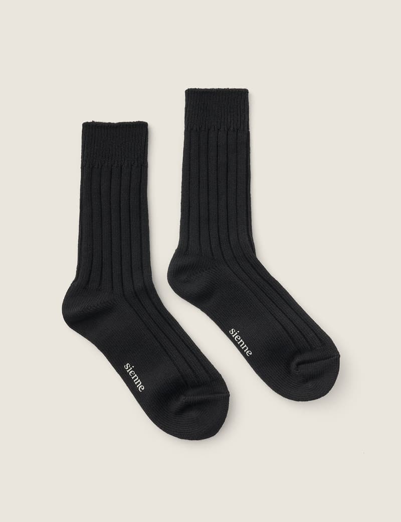Logo Cotton Socks (Black)