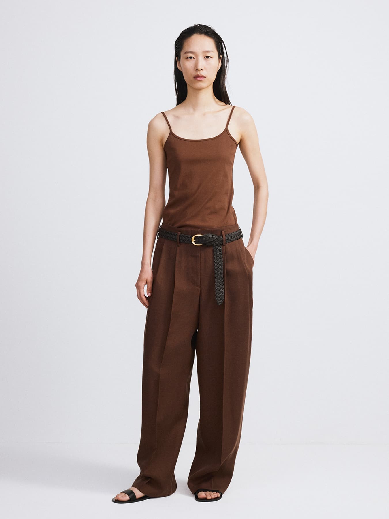SLIM FIT LONG TOP (BROWN SUGAR)