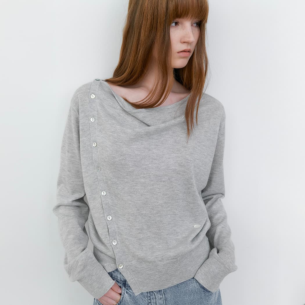 (Z-CD-2221)COWL NECK KNIT CARDIGAN