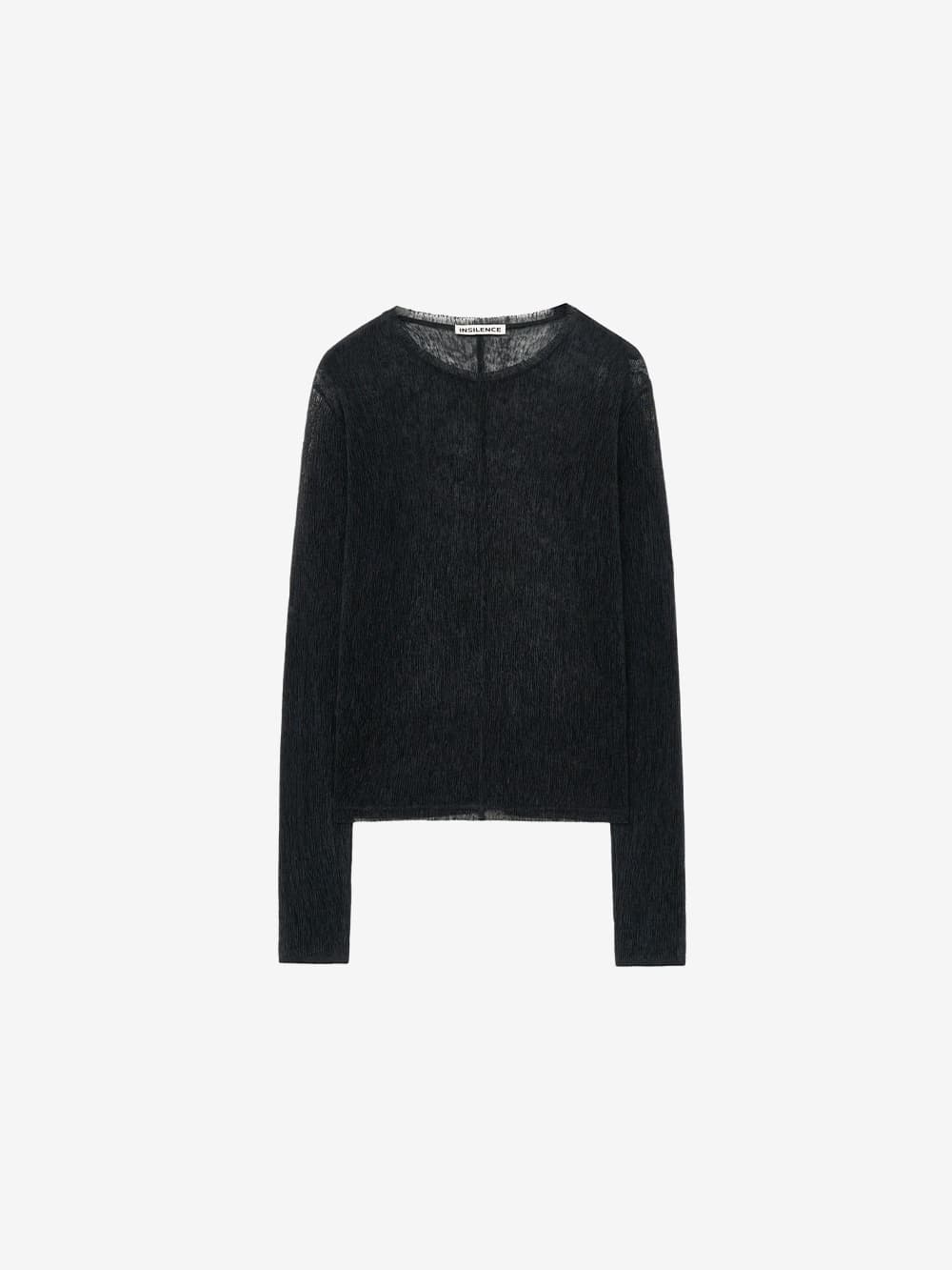 쉬어 플리츠 탑 BLACK