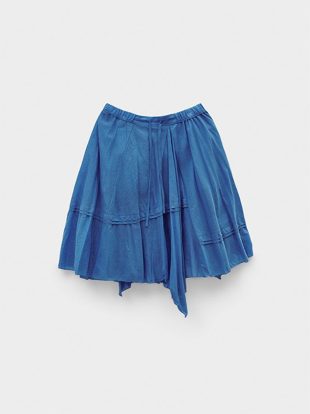 Drawstring Drape Skirt_Blue