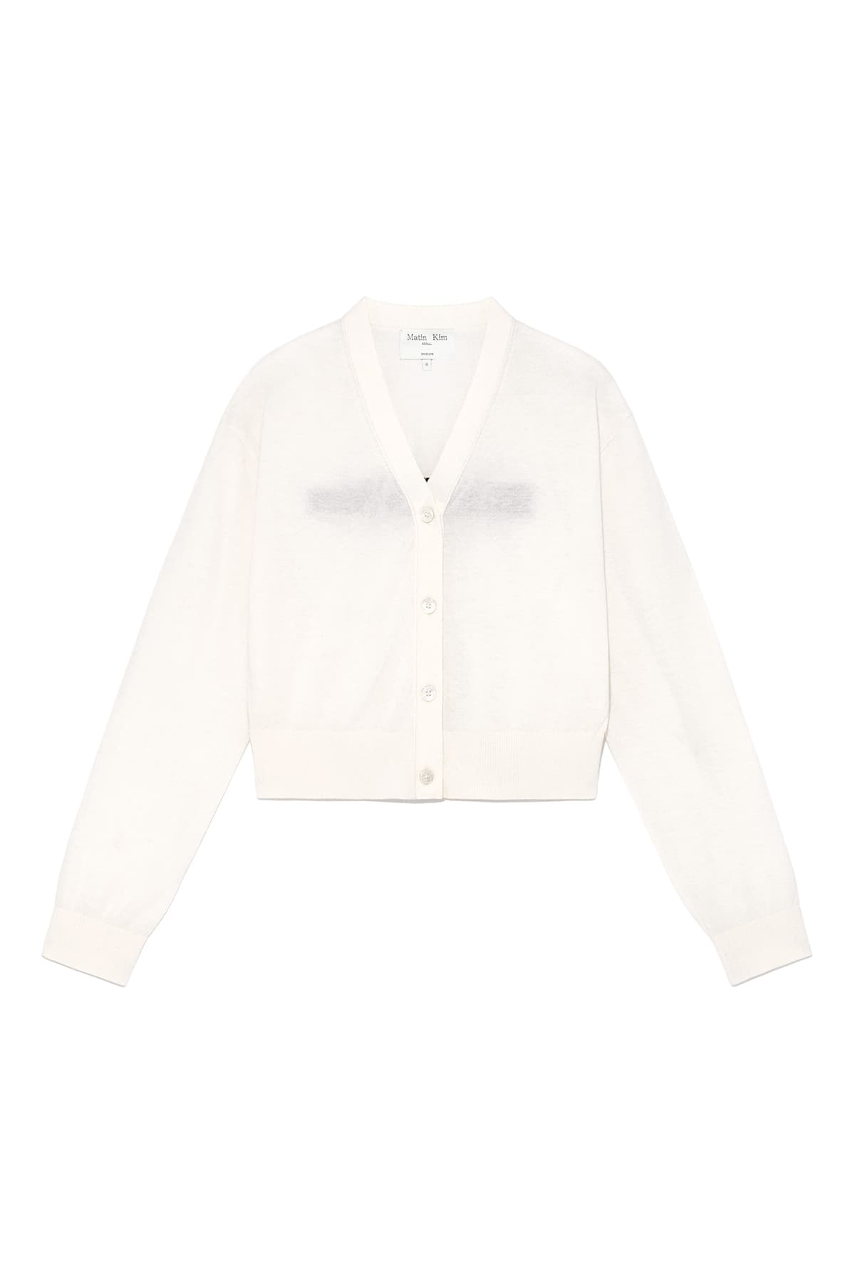 BACK LOGO SEE THROUGH CARDIGAN FOR WOMEN IN IVORY