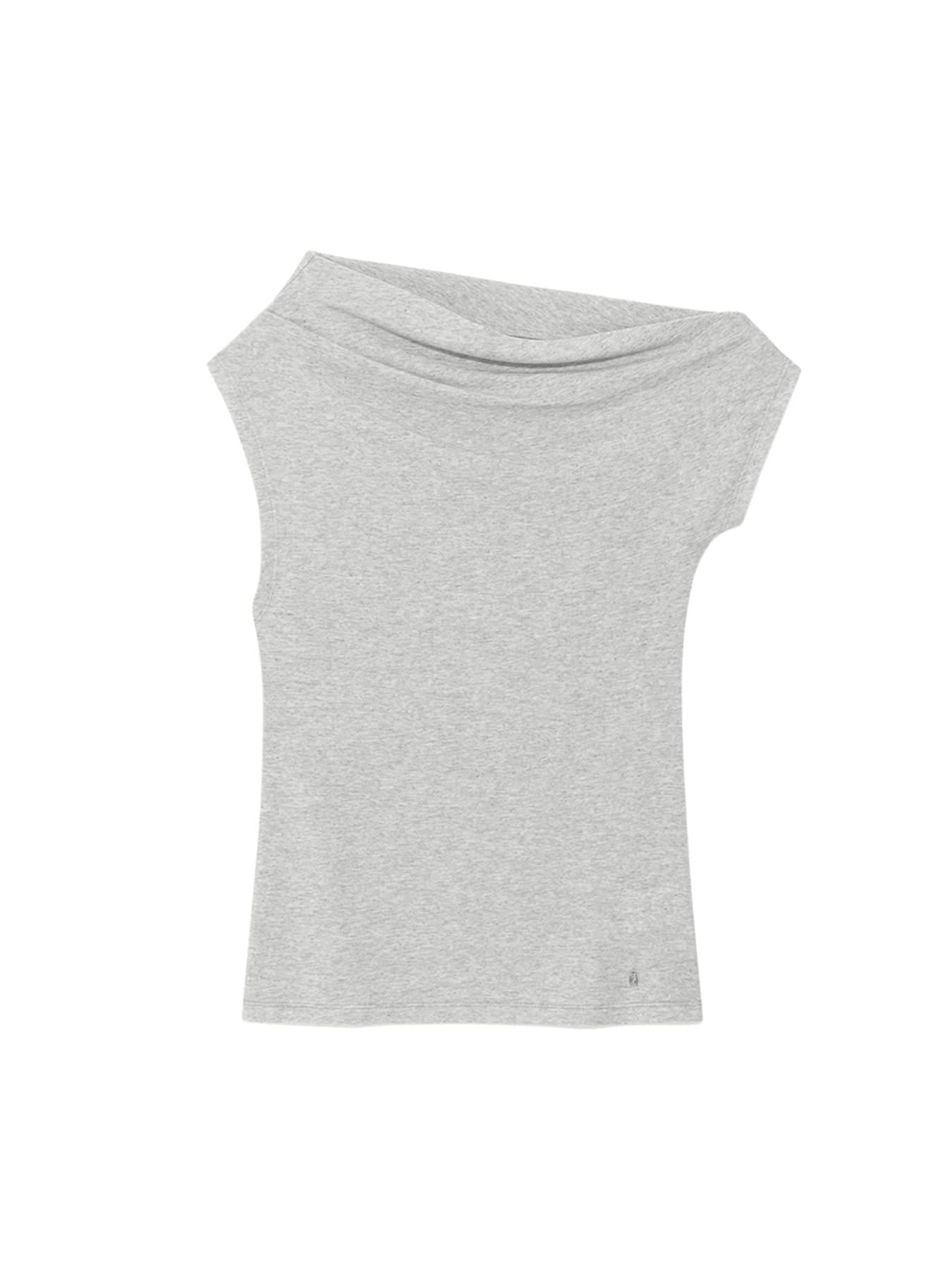 TILT DRAPE TOP (MELANGE GRAY)