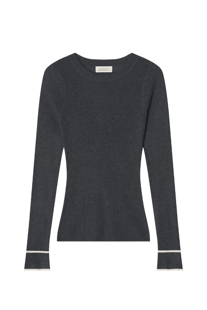 Soft Fit Rib Knit (Charcoal)