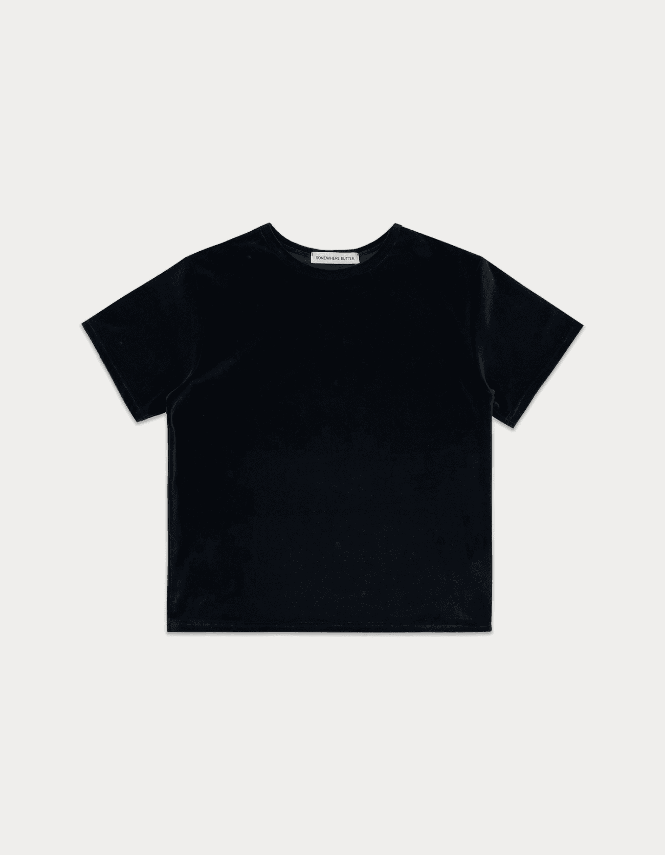 Velour Lettering Top - Black