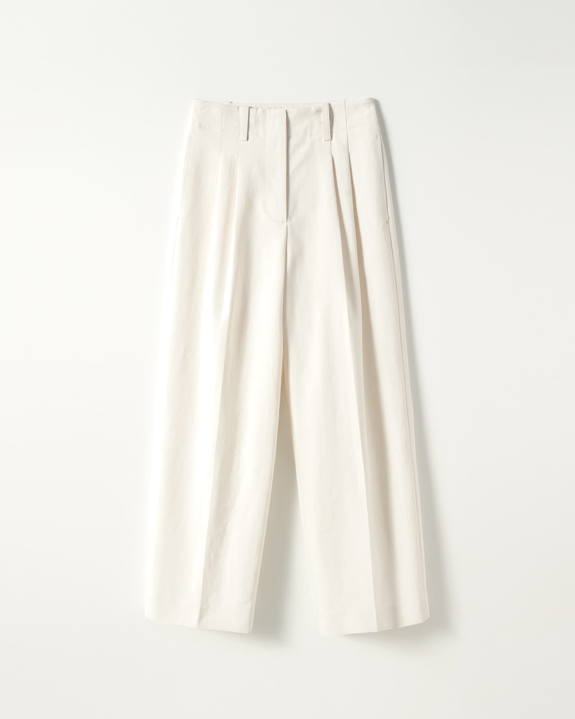 Sandy Cotton Two-Tuck Pants