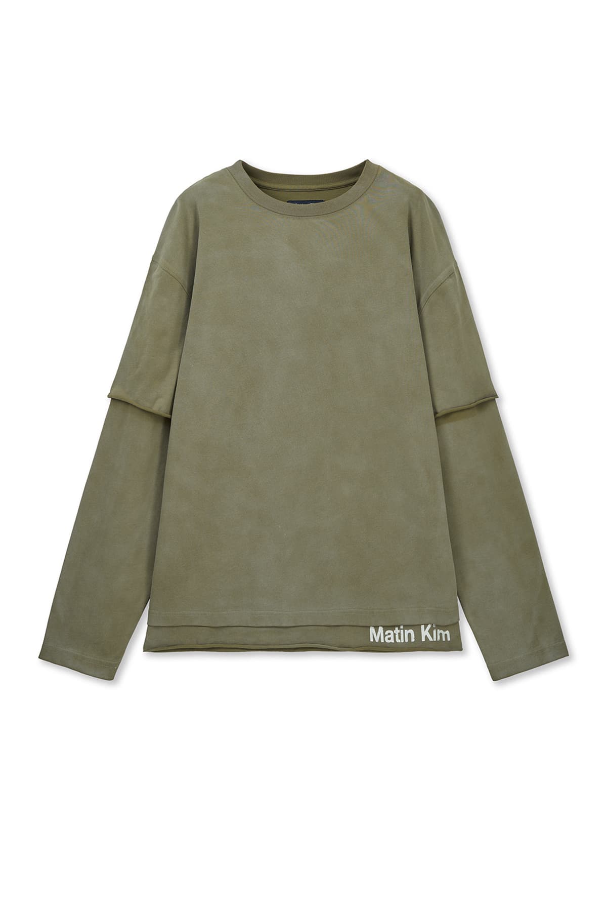 SPRAY EFFECT LAYERED TOP FOR MEN IN KHAKI