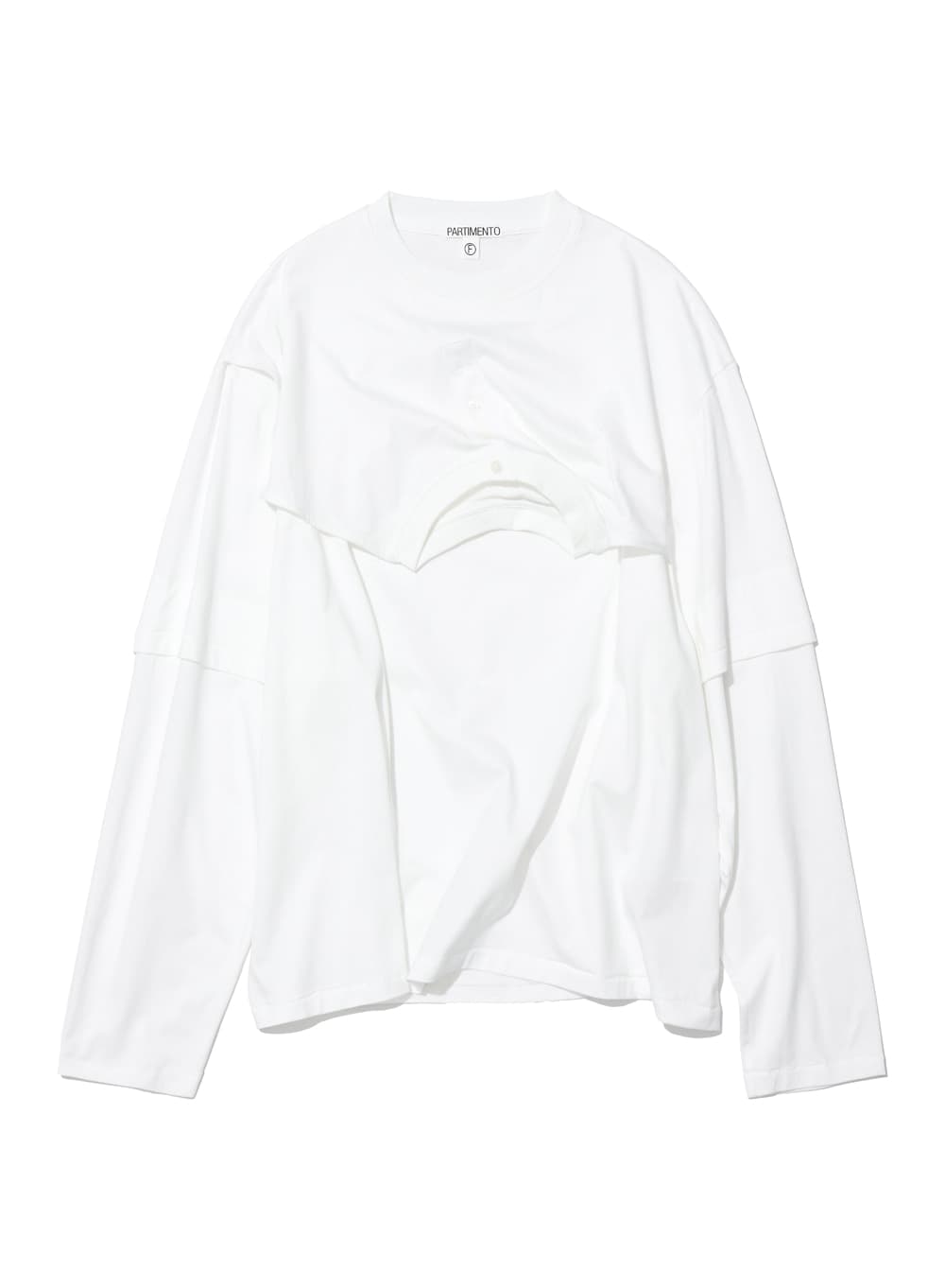 DECONSTRUCTED LAYERED TEE_WHITE