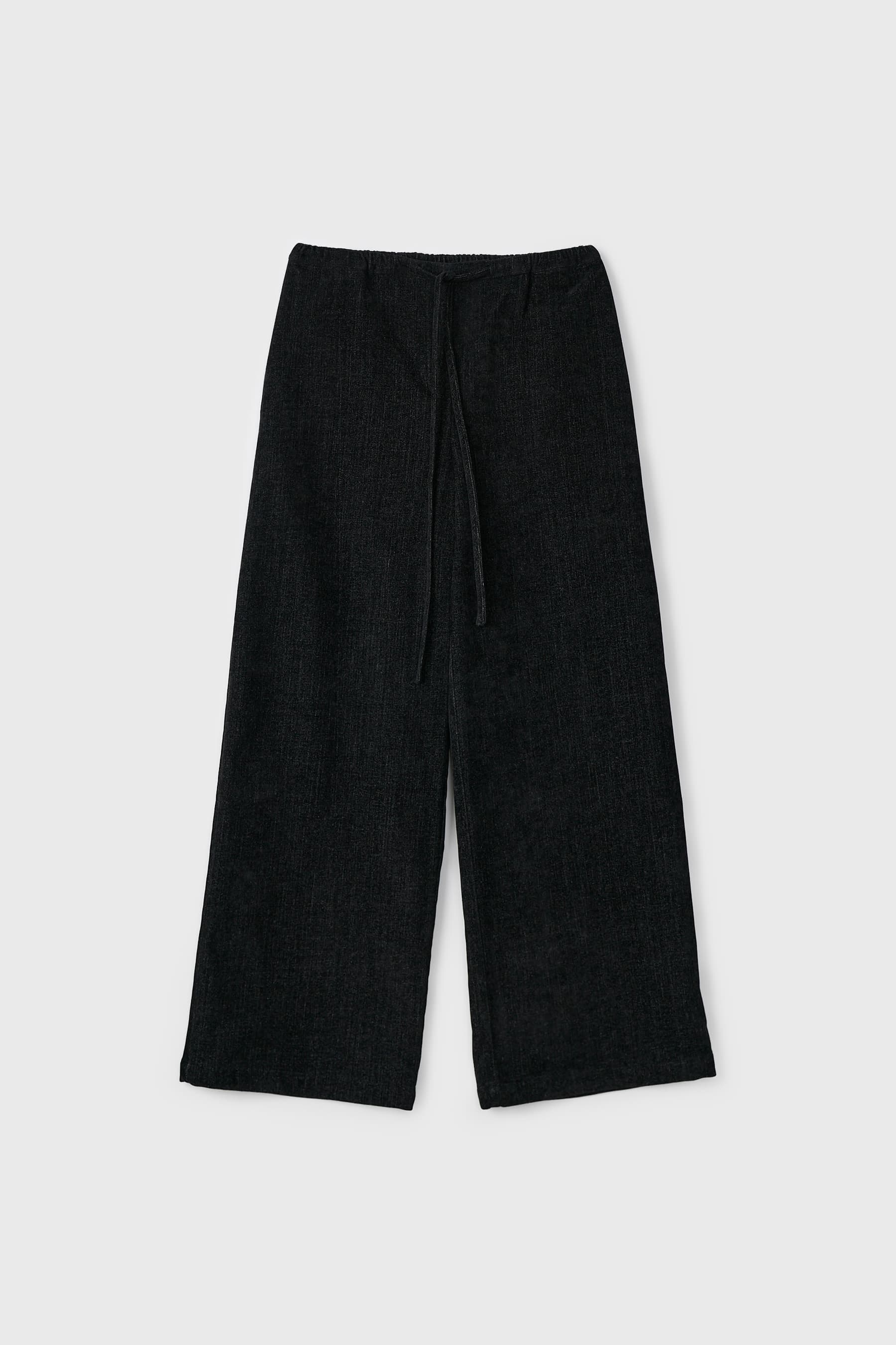 Warm Drawstring Pants (Black)