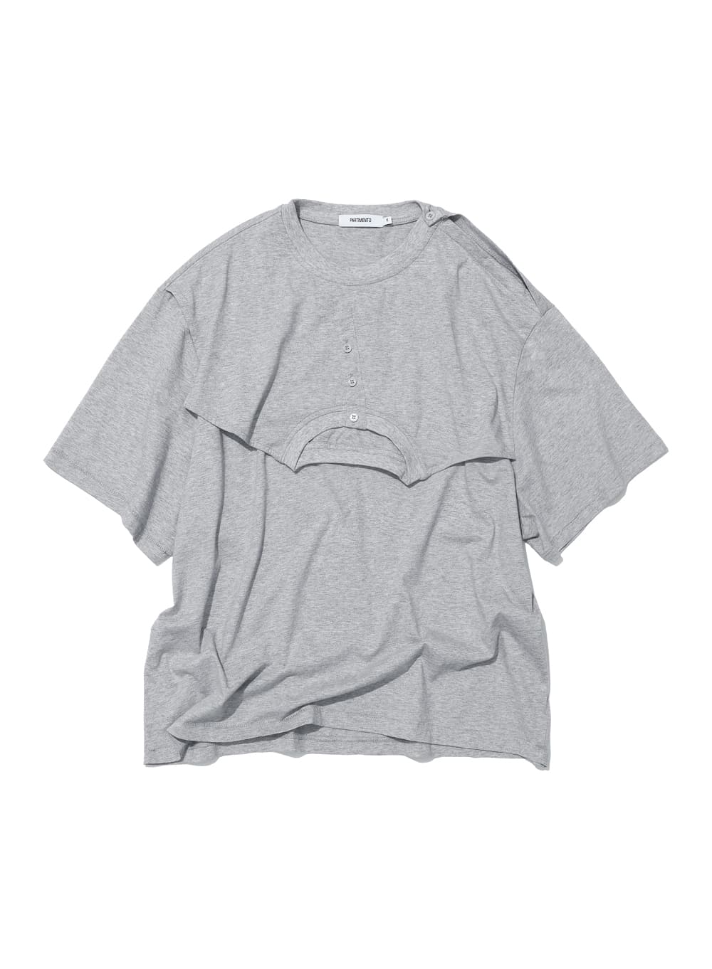 DECONSTRUCTED SHORT SLEEVE TEE_MELANGE