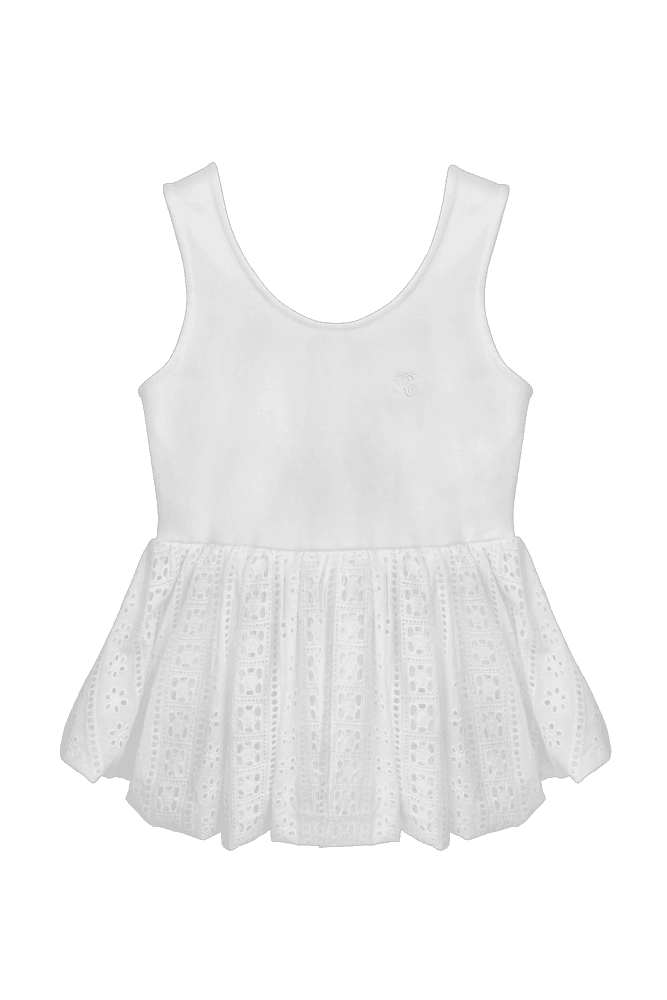 Cotton lace top (White)