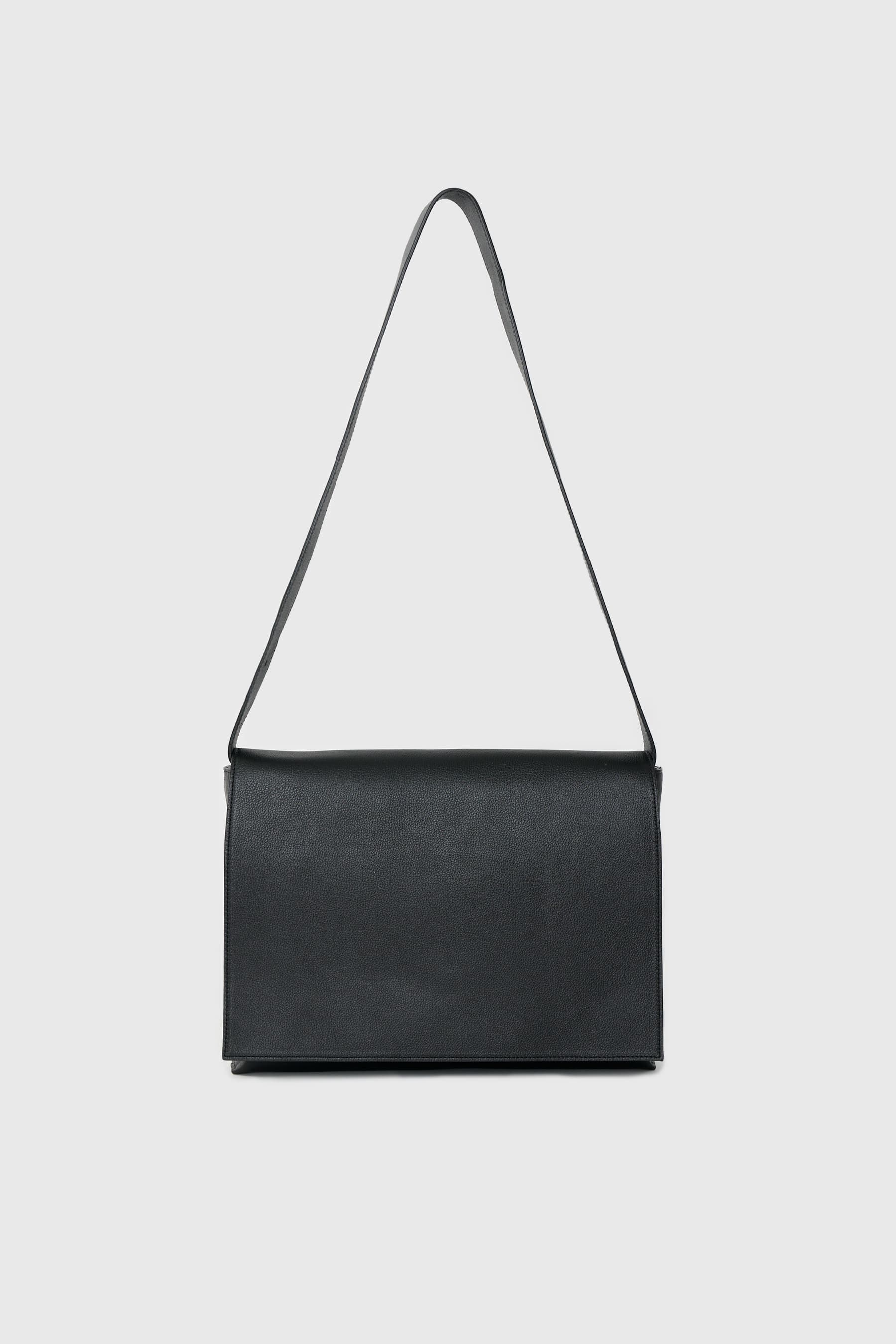 Leather Cross Body Bag (Black)