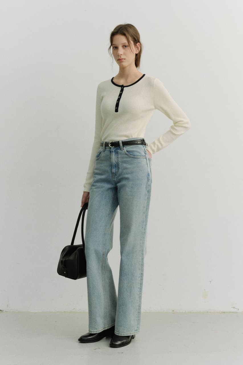 RELAXED FLARED JEANS LIGHT BLUE_UDPA6A211B1