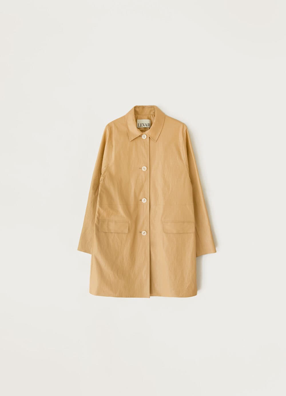 Faux Leather Half Jacket Camel