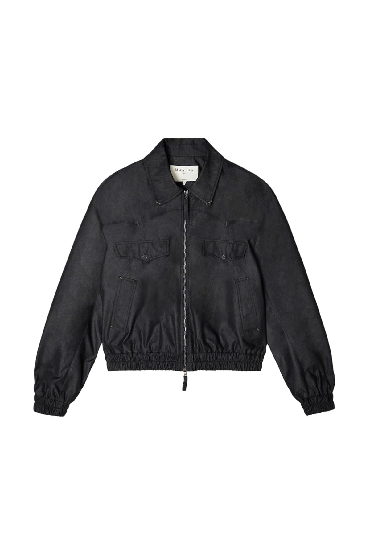 WESTERN DETAIL DENIM LIKE BLOUSON IN BLACK