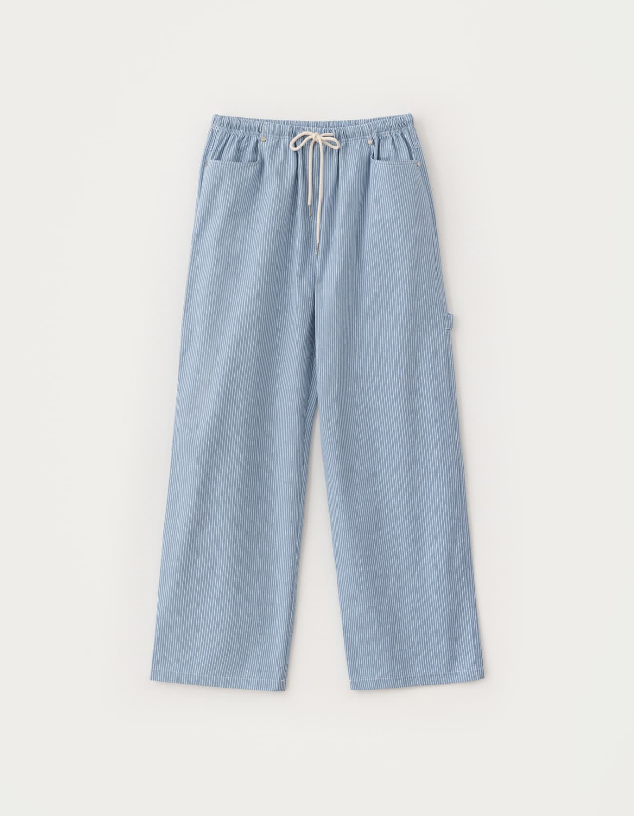 Stripe Relax Carpenter Pants - Blue