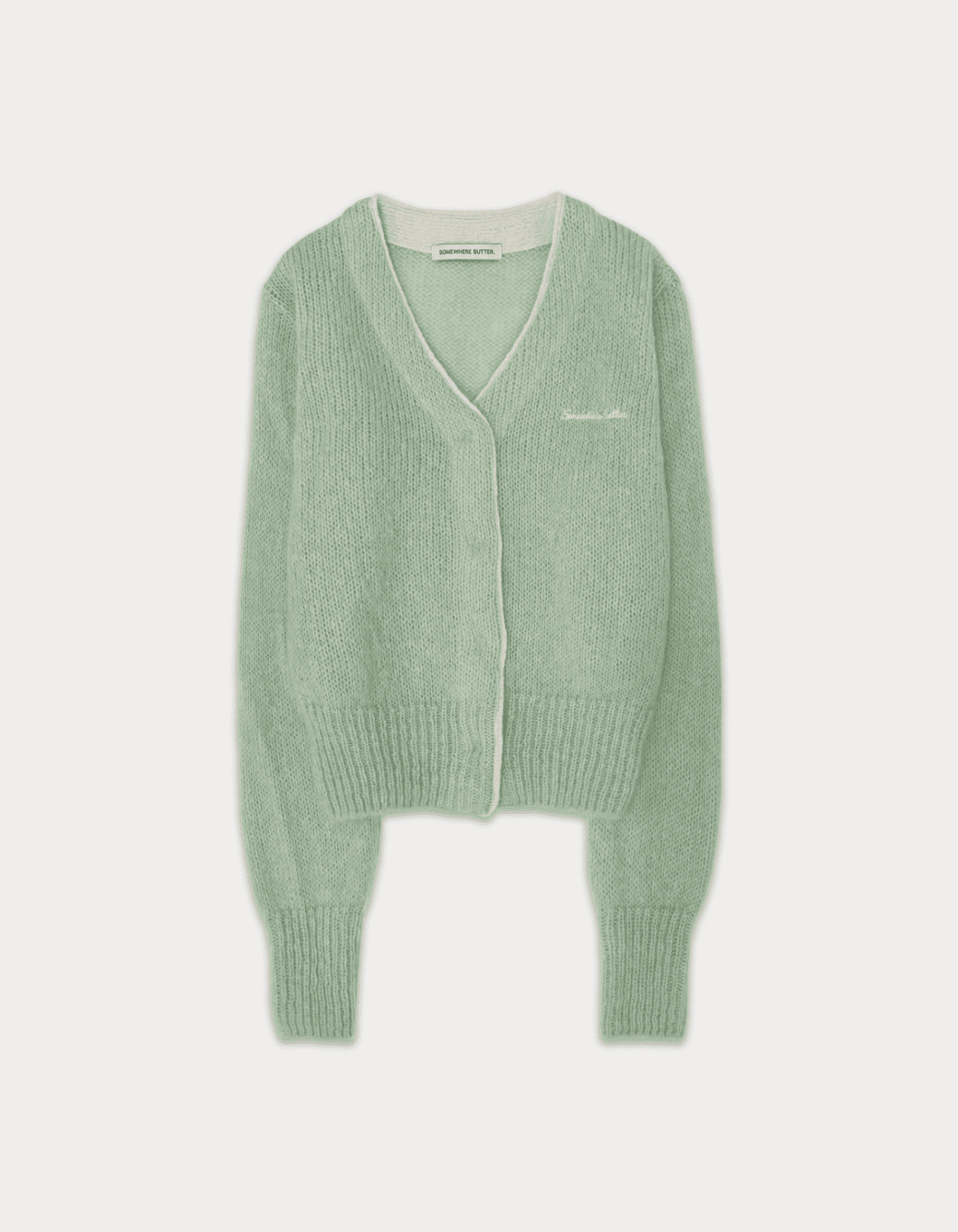 Kid mohair cardigan - mint