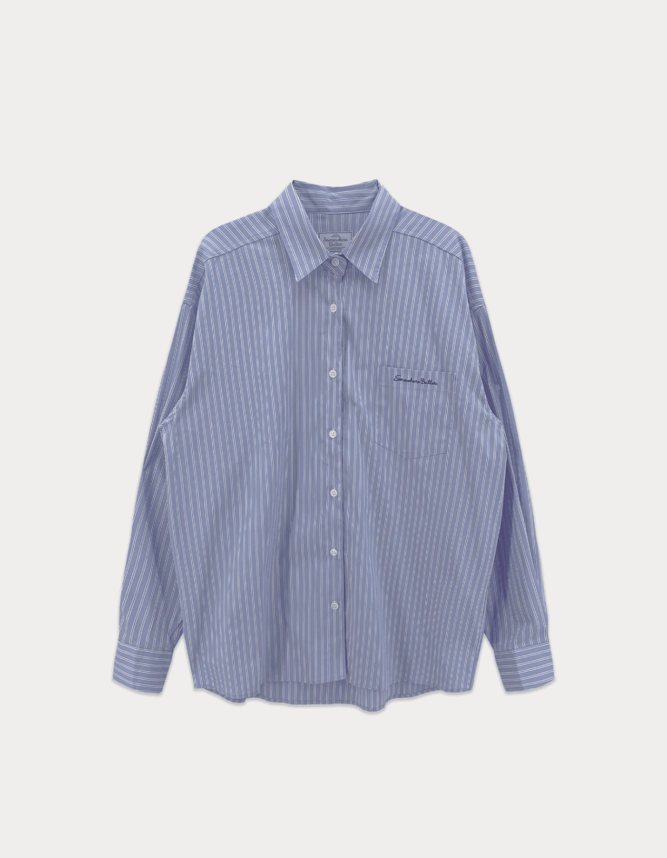 Danielle Stripe Over-Fit Shirt - Stripe Blue