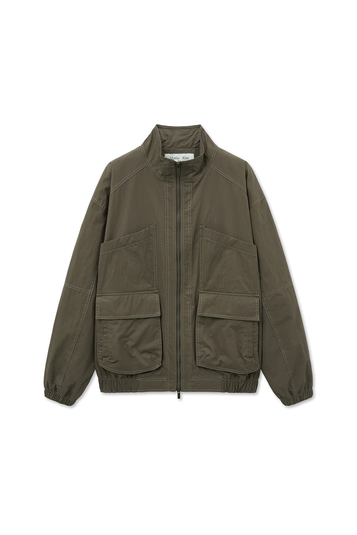 UTILITY BOMBER JUMPER FOR WOMEN IN KHAKI BROWN