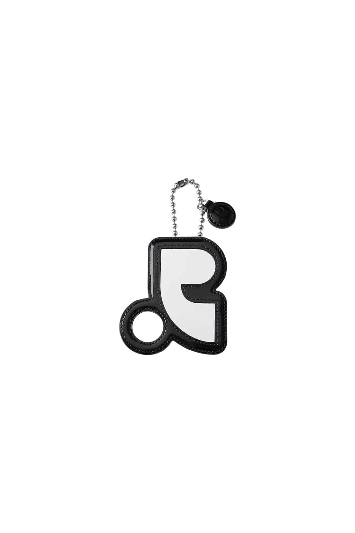 MIRROR CARD HOLDER KEYRING - BLACK