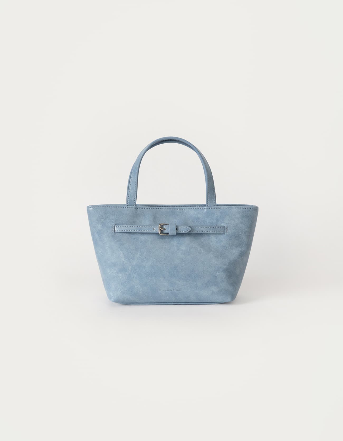 Belted Tote Bag - Baby Blue