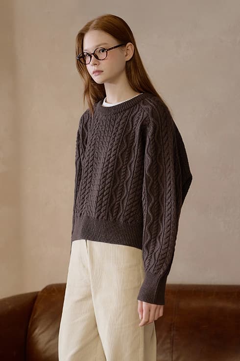25WN cable pullover [BR]