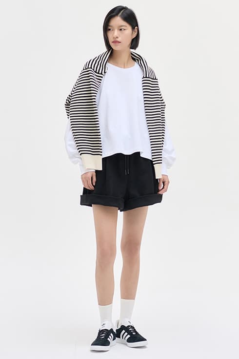 25SN daily zurry half pants [BK]