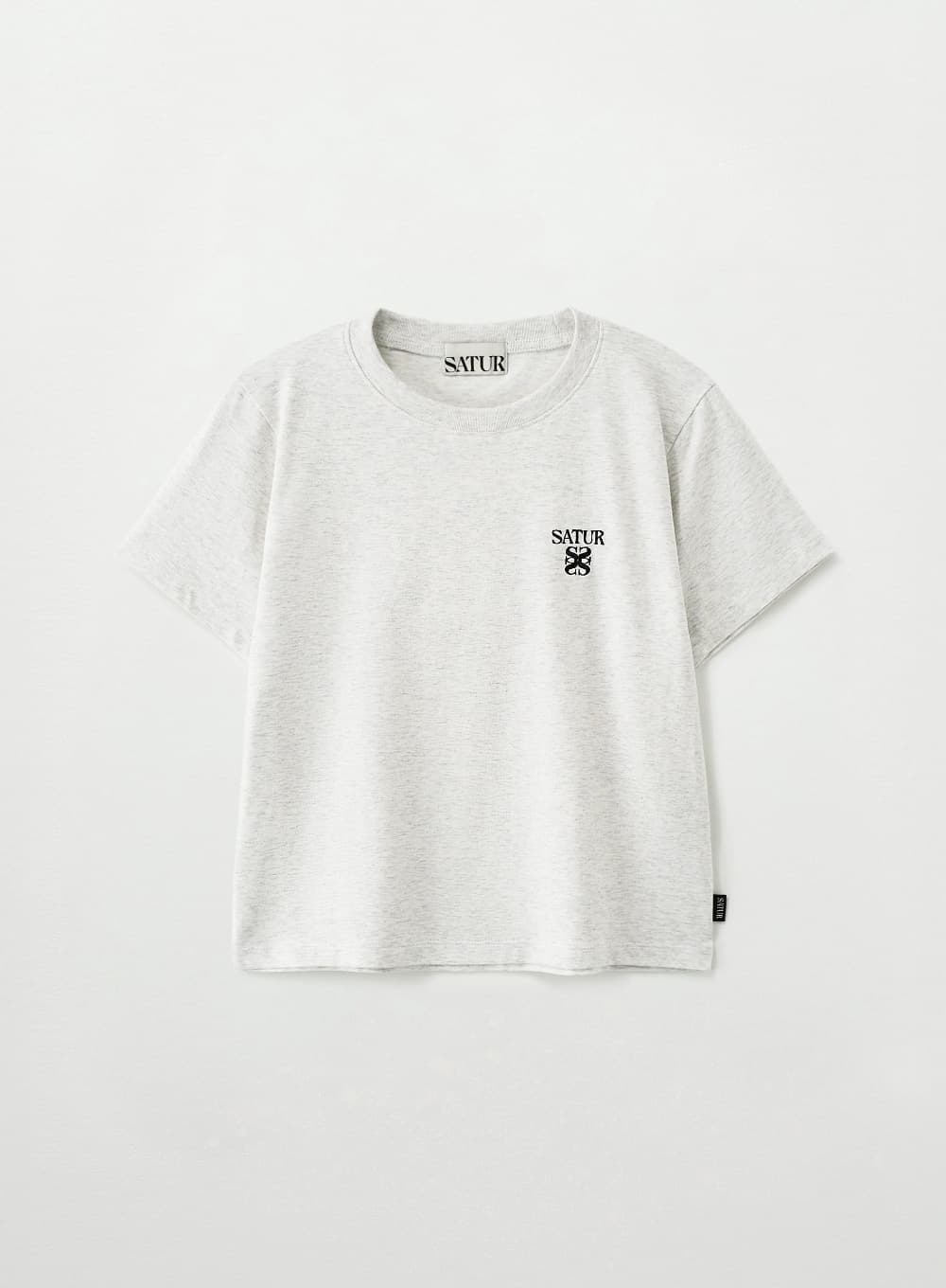 (W) Essential Slim Fit T-Shirt - Melange White
