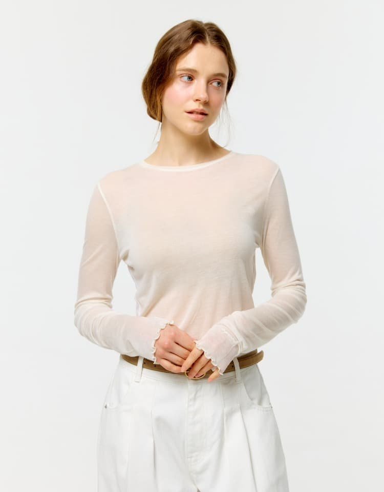 layered t-shirt - white