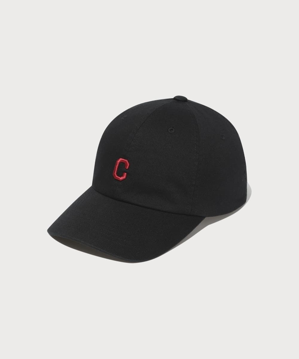스몰 C로고 3D 자수 코지 핏 볼캡 Black