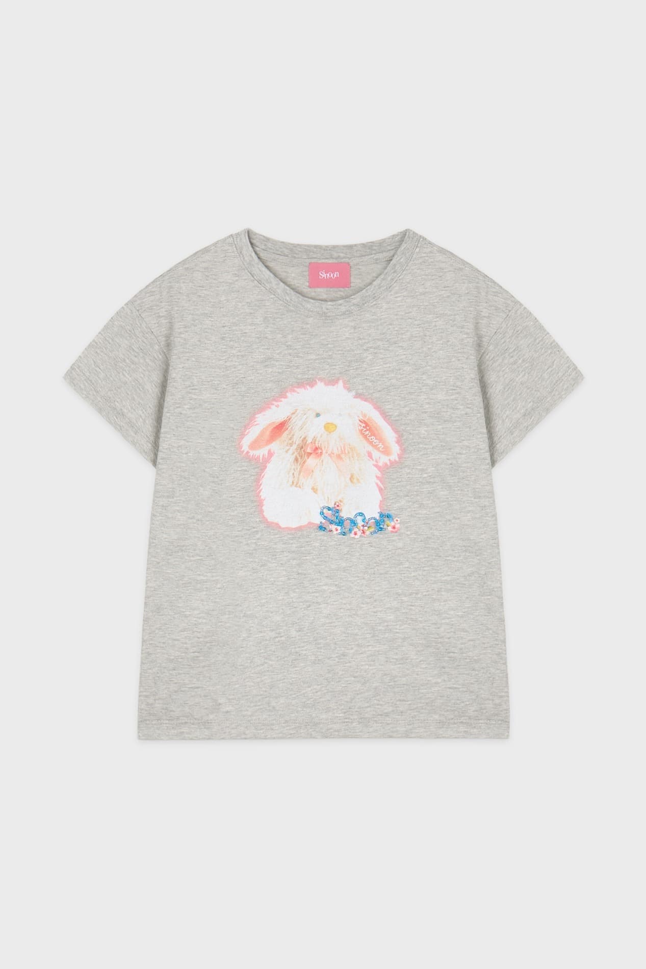 Rabbit Beads T-Shirt (Melange Grey)