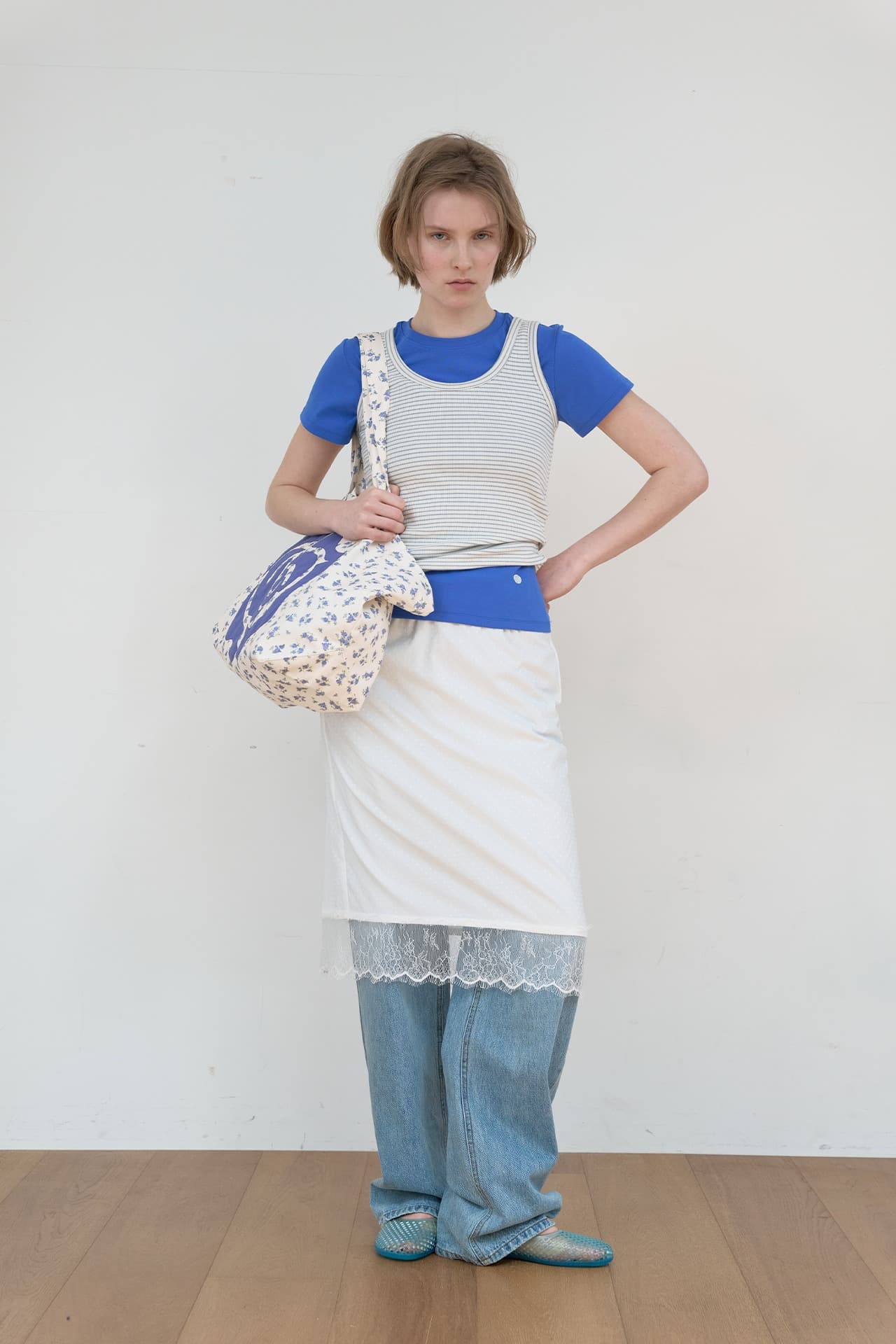 LACE LAYERED SKIRT_WHITE