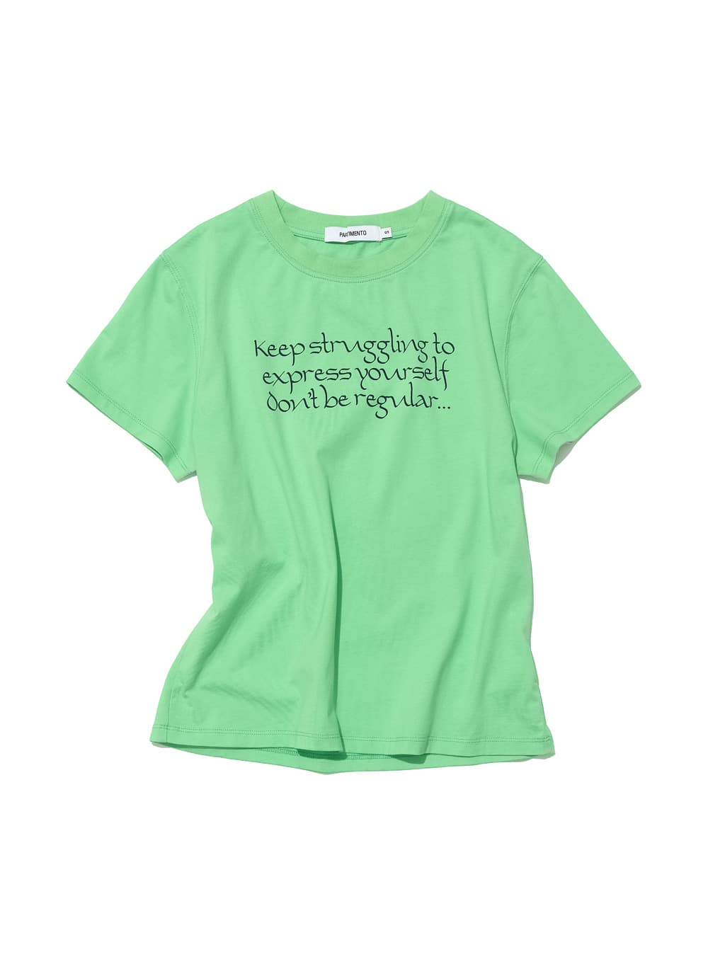 DBR SLOGAN PRINTED SHORT SLEEVE TEE_NEON GREEN