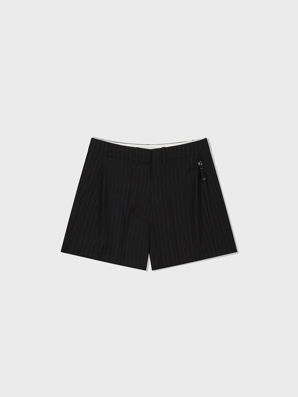 Stripe Low Waist Short Trouser_Black