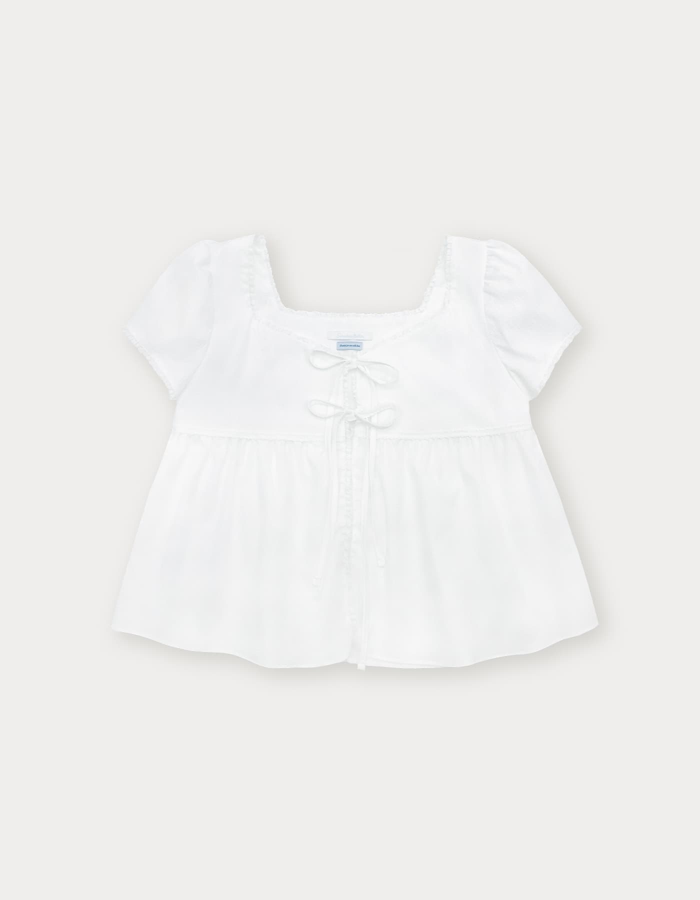 Sol Ribbon Blouse - Ivory