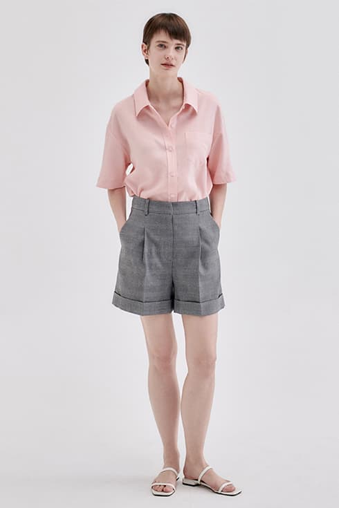 22N summer check half pants [G/CH]