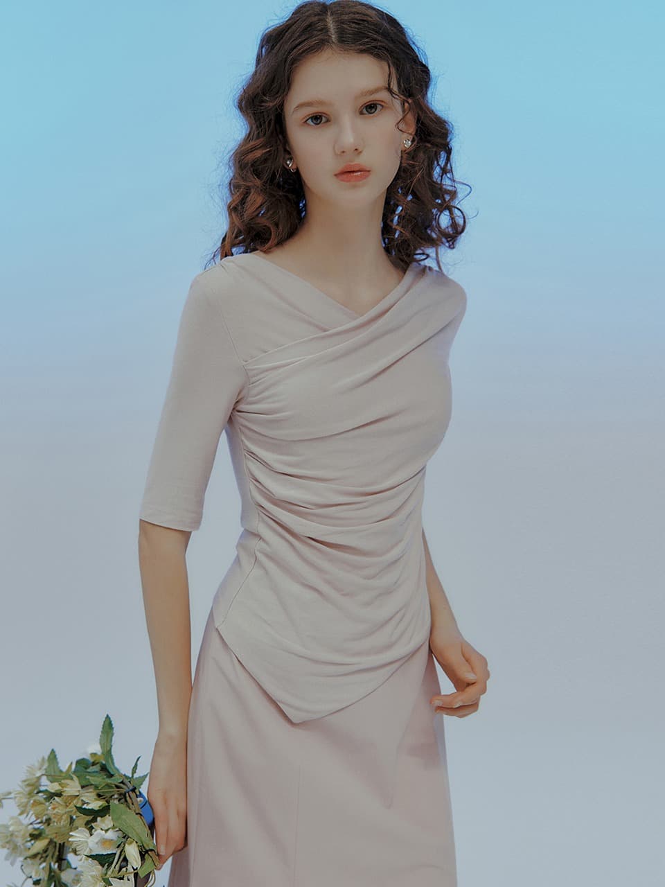 Elina jersey blouse