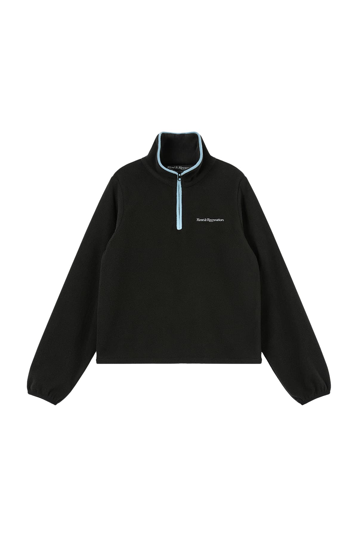 FLEECE HALF ZIP-UP - BLACK