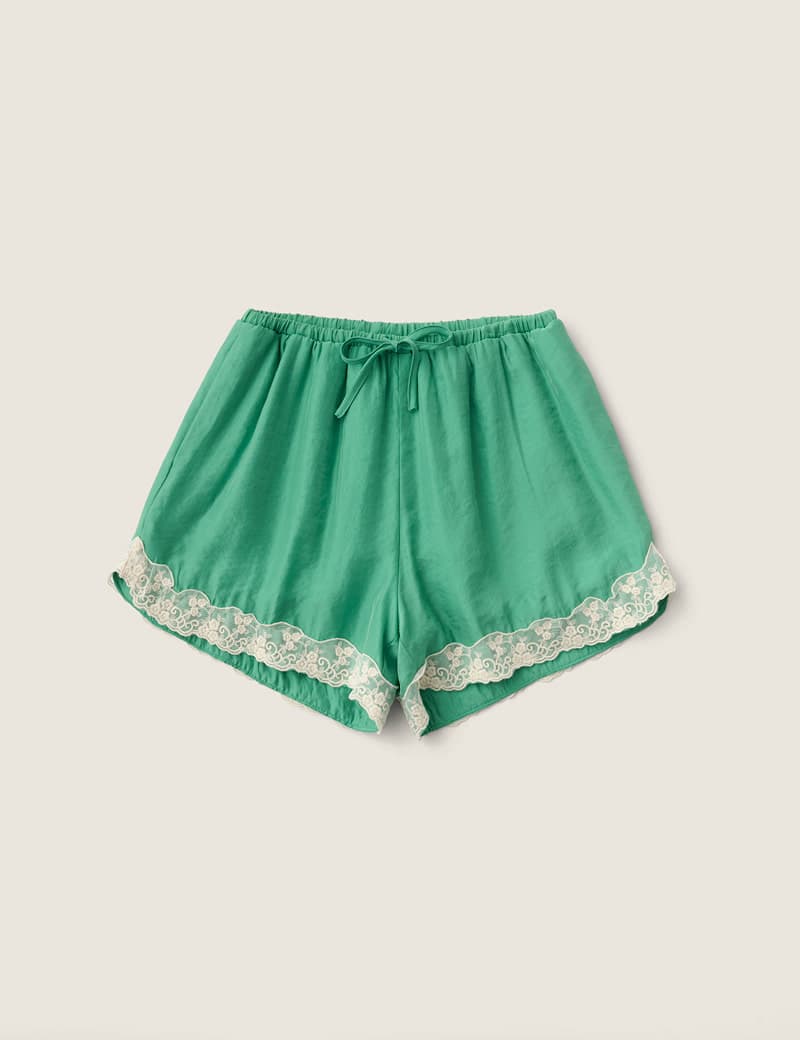 Nina Lace Shorts (Green)