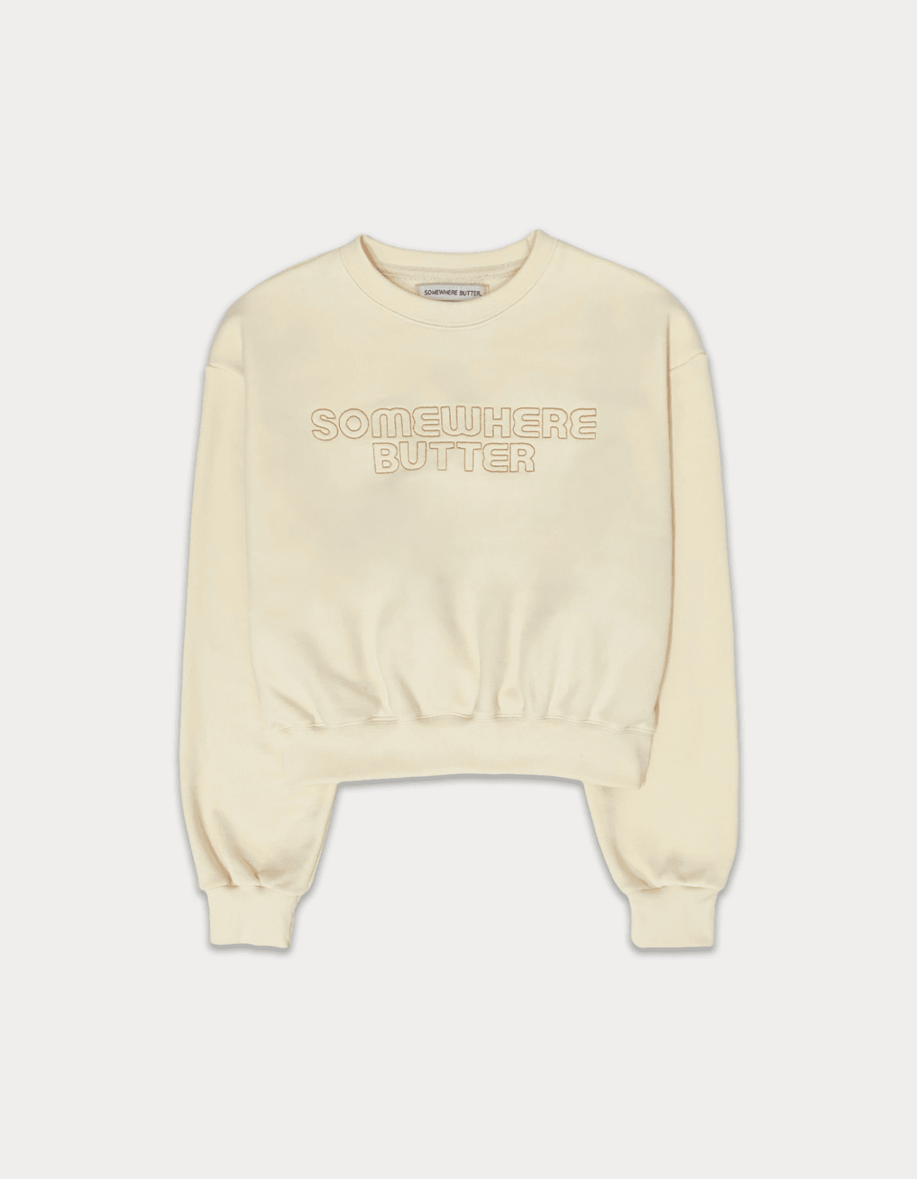 Dotted line logo sweatshirt - cream